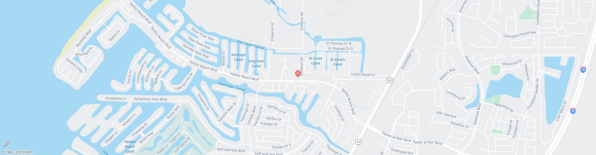 Location Map: 443 Apollo Beach Blvd Apollo Beach, FL 33572