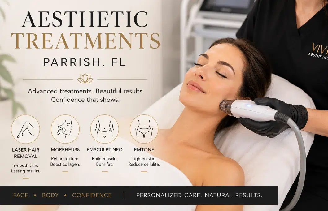Aesthetic Treatments Parrish FL for Laser Hair Removal, Morpheus8, Emsculpt Neo, and Emtone